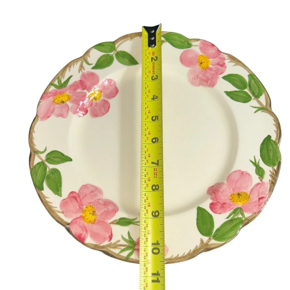 Franciscan Desert Rose Dinner Plates Set of 5 Pink Floral Made in USA 10.5 Inch - Picture 7 of 7